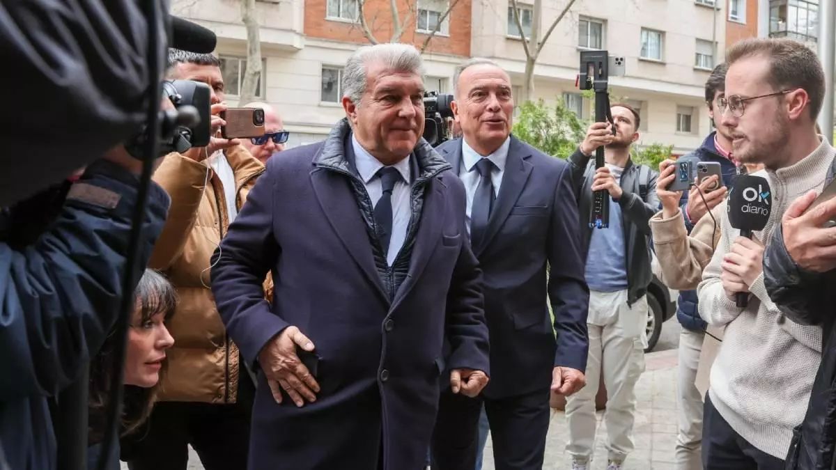 Laporta on a trip in Madrid.