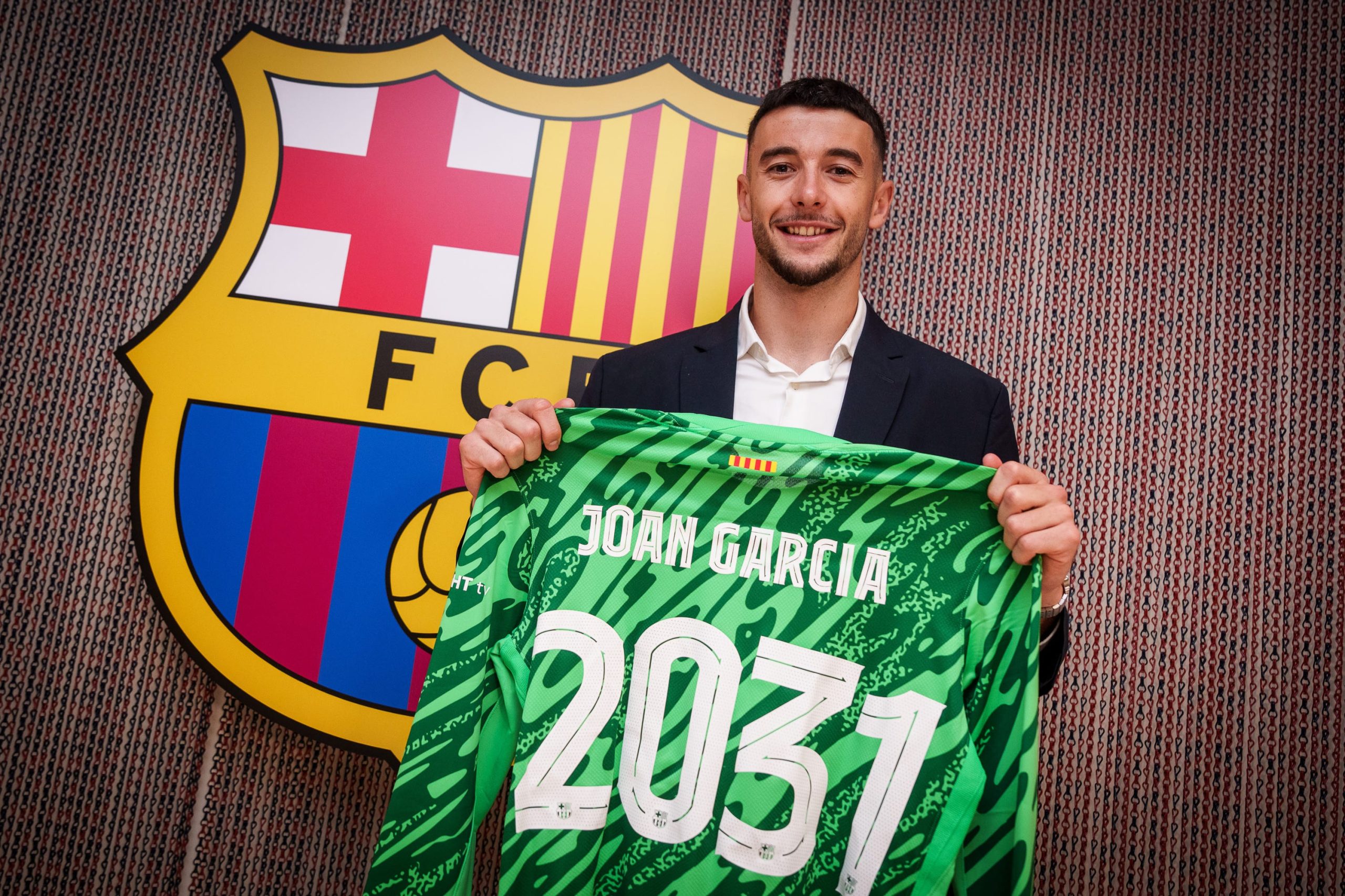 Joan Garcia was presented as a Barcelona player last week.