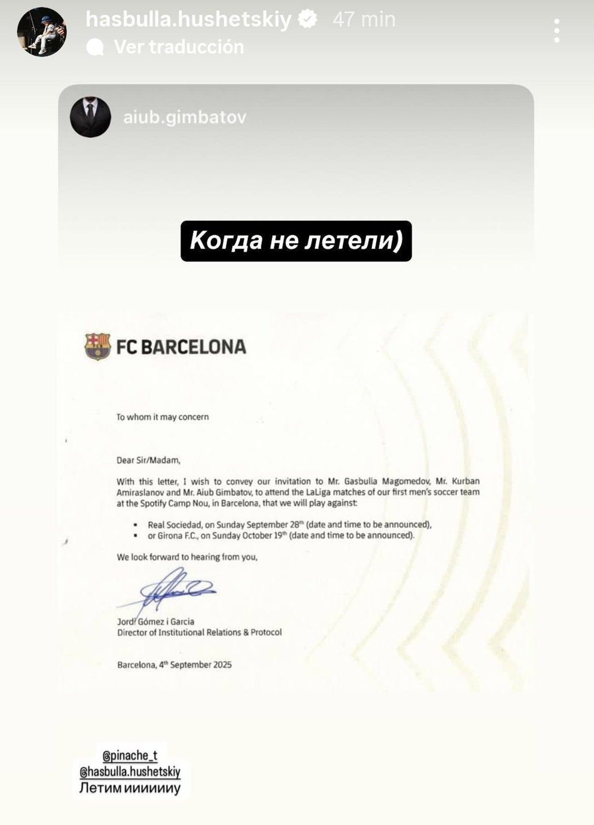 'Story' from Hasbulla on Instagram