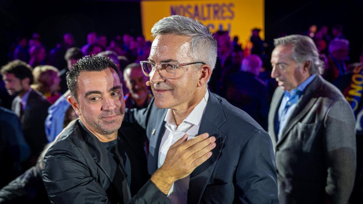 Xavi and Font at the launch of 'Nosaltres'.